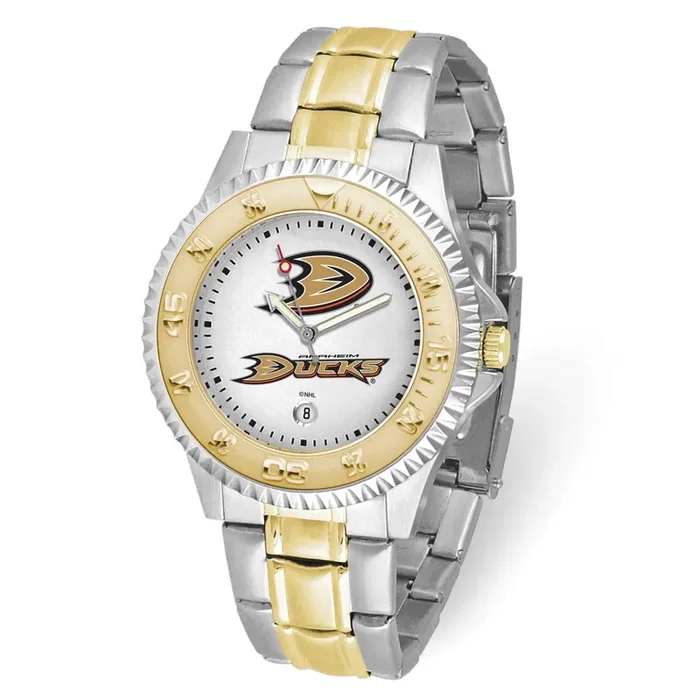 Gametime NHL Anaheim Ducks Competitor Two-Tone Quartz Watch with Date Stainless Steel XWM3361