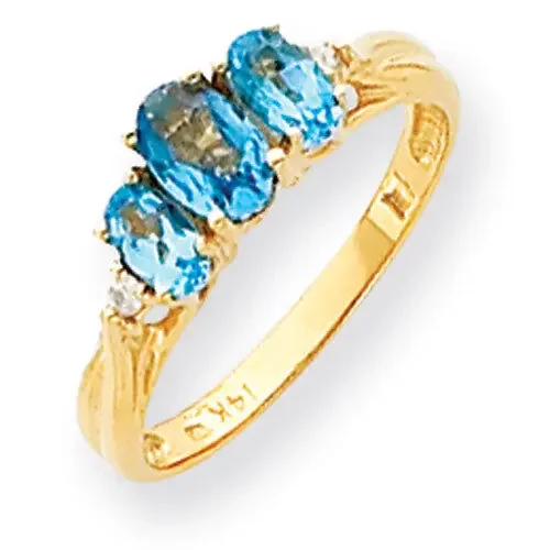 Gemstone & Diamond Ring 14k Gold Y4613BT/AA