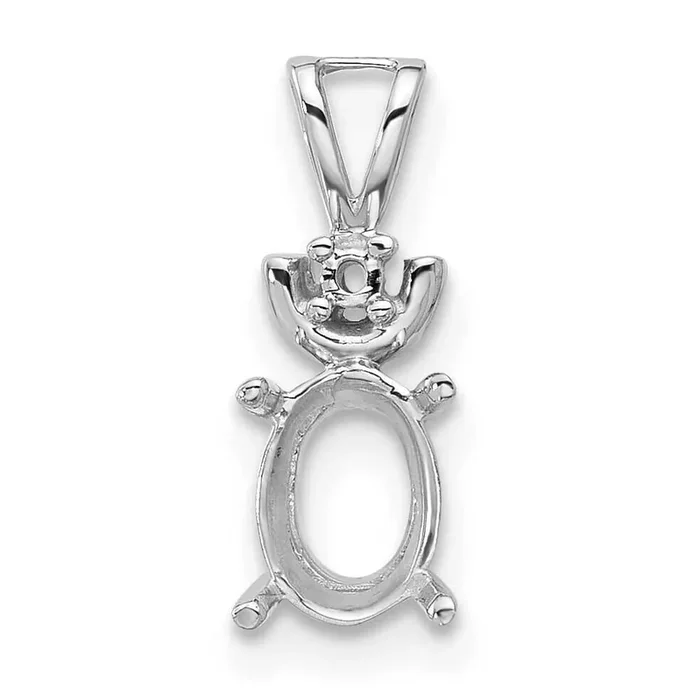 Gemstone Pendant Mounting 14k White Gold XP1658