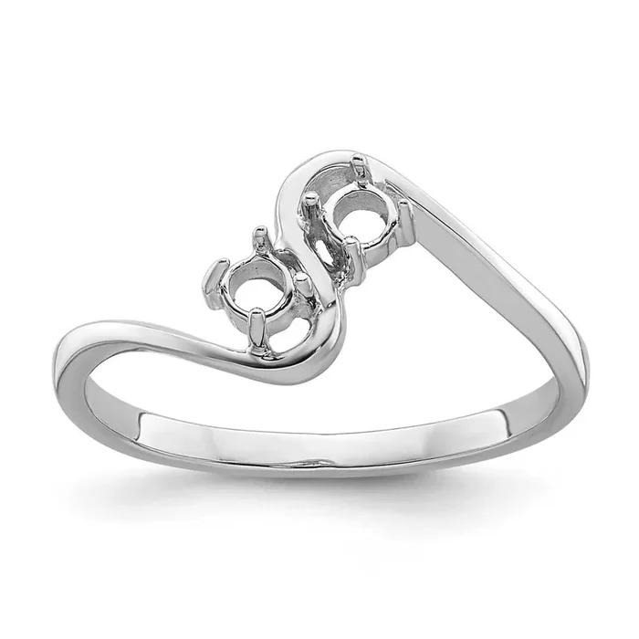 Gemstone Ring Mounting 14k White Gold Y4717
