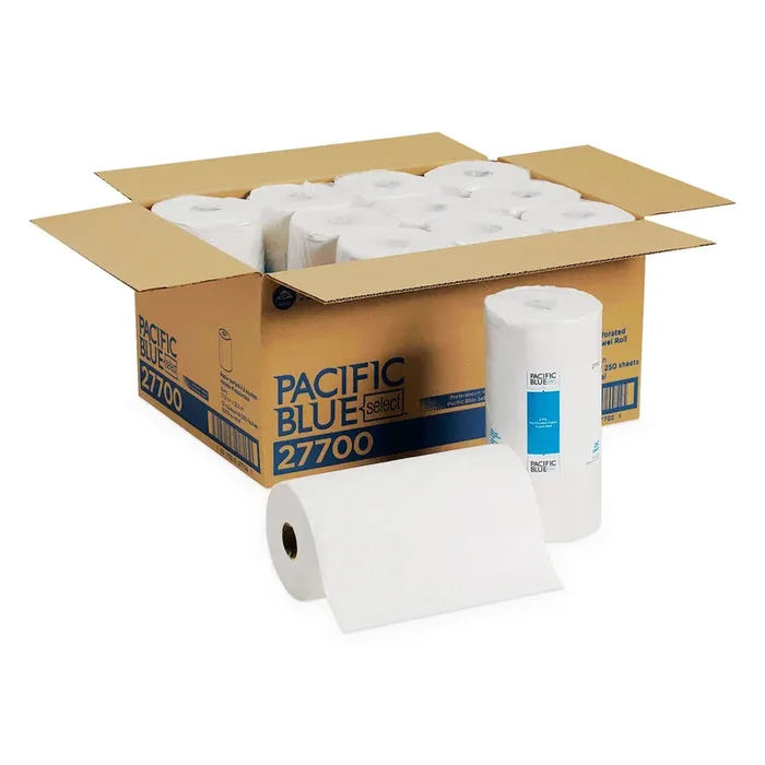 Georgia Pacific® Professional Pacific Blue Select Two-Ply Perforated Paper Kitchen Roll Towels, 2-Ply, 11 x 8.8, White, 250/Roll, 12 Rolls/Carton