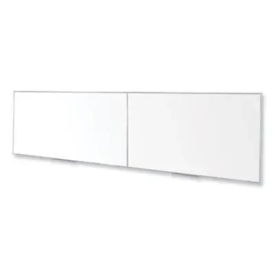 Ghent Magnetic Porcelain Whiteboard with Aluminum Frame, 193″ x 48.5″, White Surface, Satin Aluminum Frame