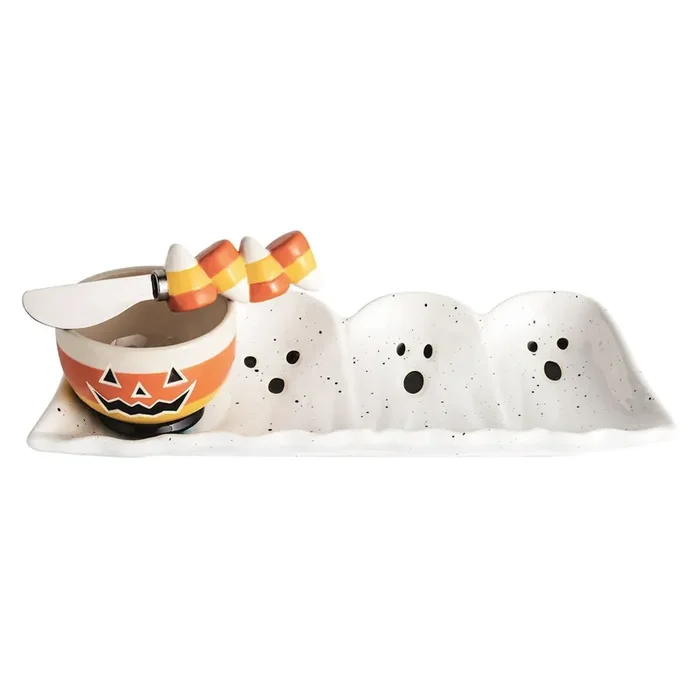 Glow Ghost Tidbit and Tray