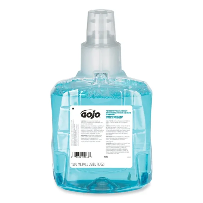 GOJO® Pomeberry Foam Handwash Refill, For LTX-12 Dispenser, Pomegranate Scent, 1,200 mL, 2/Carton