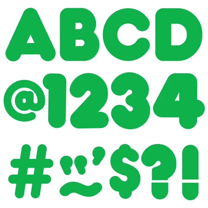 Green 4-Inch Casual Uppercase Ready Letters®
