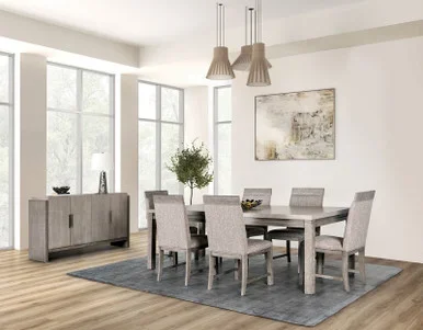 GRISTALT 9 Pc. Dining Table Set / FM3597GY-T-9PC
