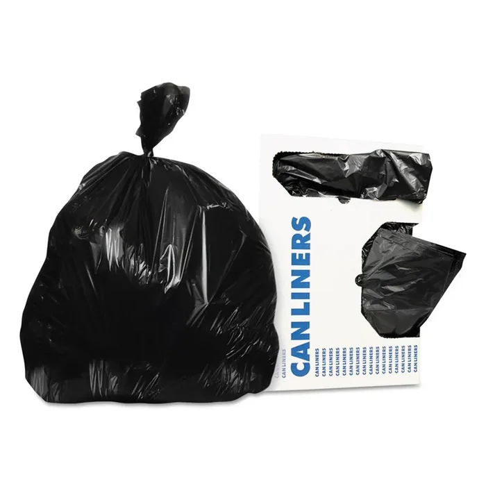 Heritage Linear Low-Density Can Liners, 30 Gal, 0.5 Mil, 30″ X 36″, Black, 250/carton