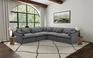 Hobson 5-piece Upholstered Modular Sectional Sofa Charcoal / CS-551455-SETA