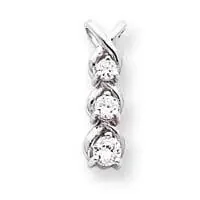 Holds 1-3.8, 1-3.1, 1-2.6mm Stone, Pendant Mounting 14k White Gold XP682