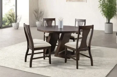 HOLSWORTHY Round Dining Table, Espresso / FM3600ES-RT