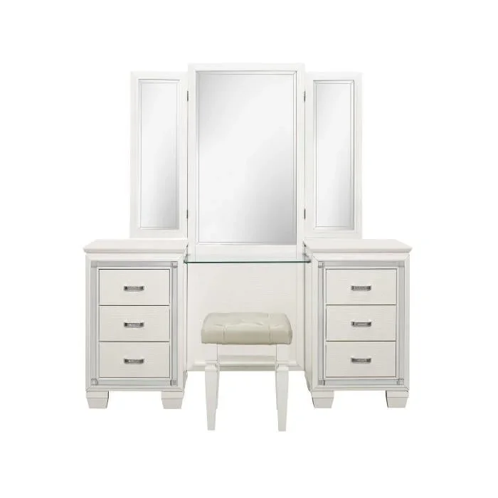Homelegance Allura Queen Panel Bed in White 1916W-1*