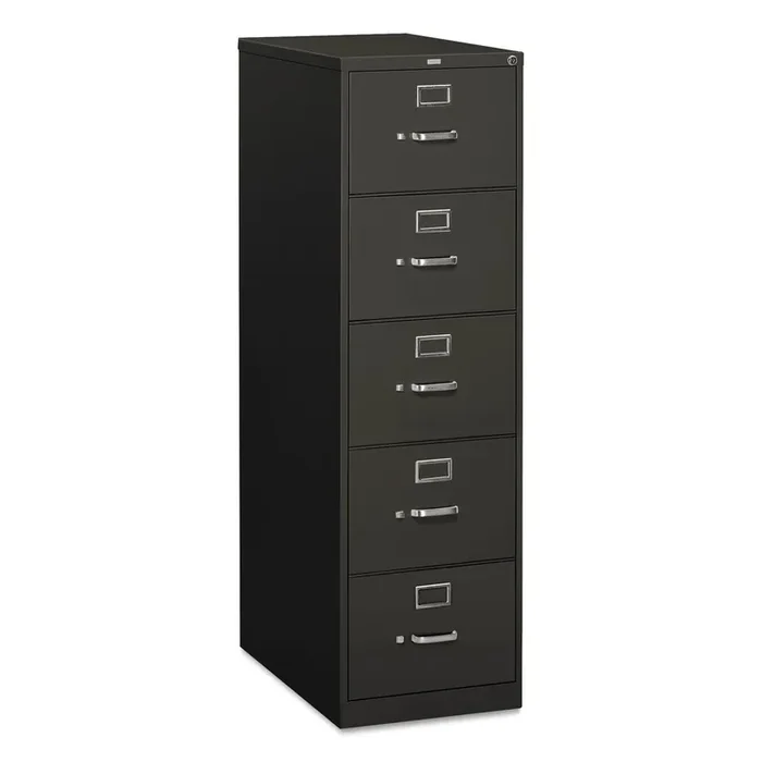 HON® 310 Series Vertical File, 5 Legal-Size File Drawers, Charcoal, 18.25″ X 26.5″ X 60″