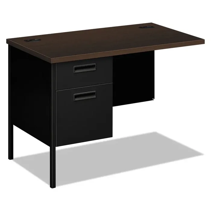 HON® Metro Classic Series Workstation Return, Left, 42w x 24d x 29.5h, Mocha/Black