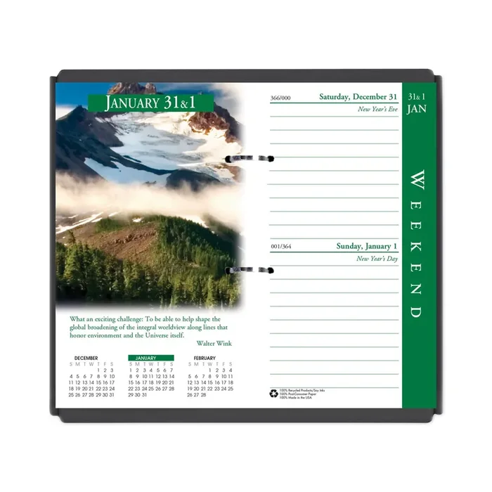 House of Doolittle™ Earthscapes Desk Calendar Refill, Nature Photography, 3.5 x 6, White/Multicolor Sheets, 12-Month (Jan to Dec) 2025