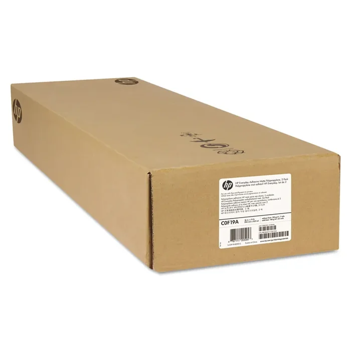 HP Everyday Adhesive Matte Polypropylene, 2″ Core, 36″ X 75 Ft, Matte White, 2/pack