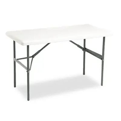 Iceberg IndestrucTable Classic Folding Table, Rectangular, 48″ x 24″ x 29″, Platinum