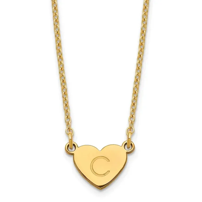 Initial Heart Necklace Sterling Silver Gold-plated XNA1347GP