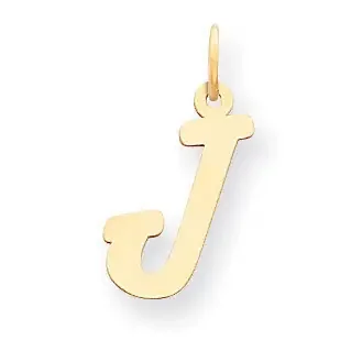 Initial J Charm 14k Gold Medium Script YC660J
