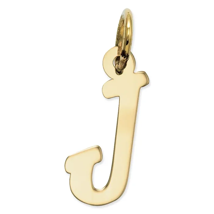 Initial J Charm 14k Gold Small Script YC658J