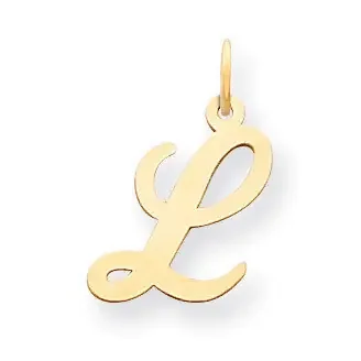 Initial L Charm 14k Gold Medium Script YC660L