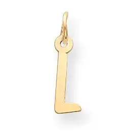 Initial L Charm 14k Gold Small Slanted Block YC644L