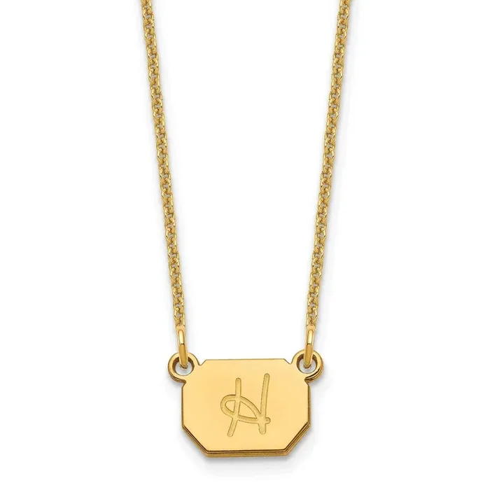 Initial Octagon Necklace 14k Gold XNA1349Y