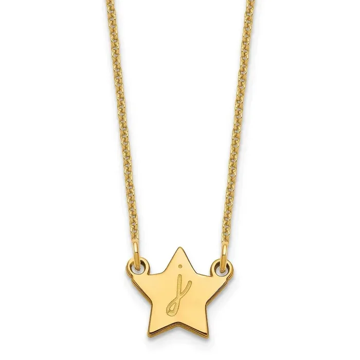 Initial Star Necklace 14k Gold XNA1350Y
