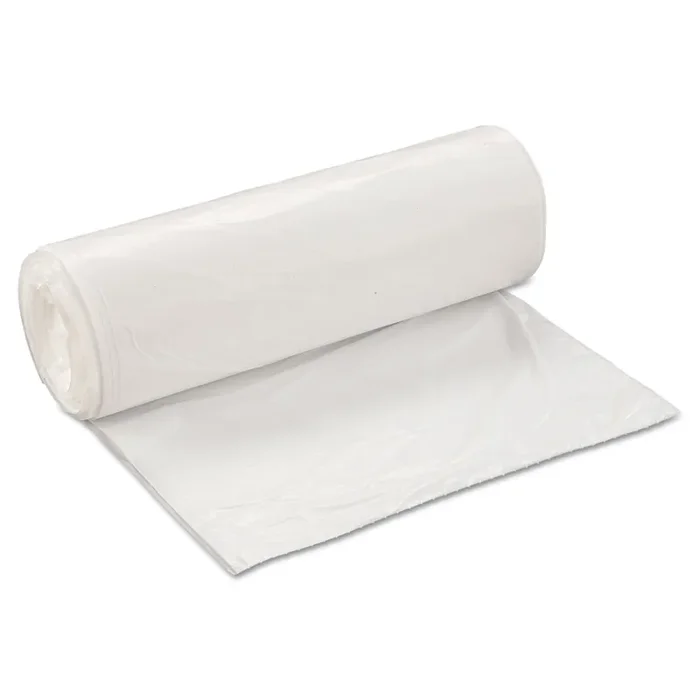 Inteplast Group Low-Density Commercial Can Liners, 60 gal, 0.7 mil, 38″ x 58″, White, Interleaved Roll, 25 Bags/Roll, 4 Rolls/Carton