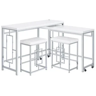 Jackson 4-piece Multipurpose Counter Height Table Set White / CS-182714