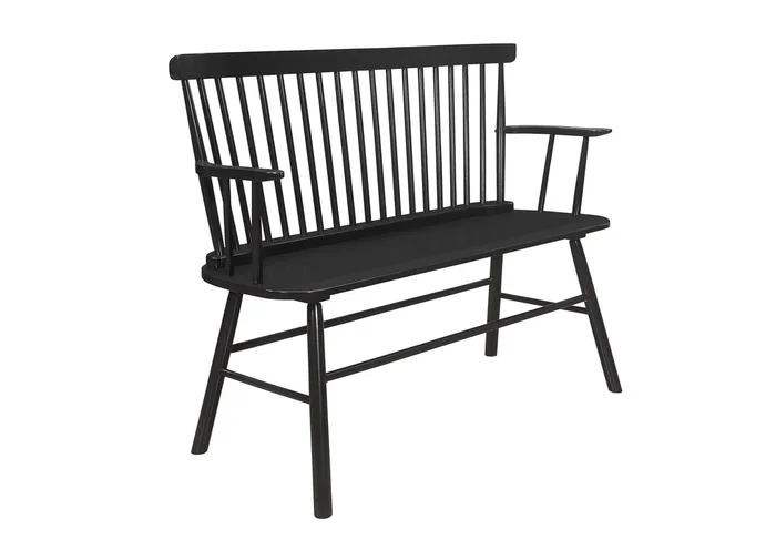 JERIMIAH SPINDLEBACK BENCH – BLACK