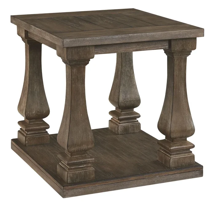 Johnelle – Rectangular End Table – Gray