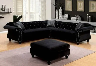 JOLANDA Sectional, Black / CM6158BK-SET