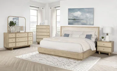 Kailani 5-piece Eastern King Bedroom Set Beige Oak / CS-225041KE-S5