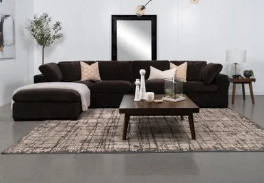 Lakeview 5-piece Upholstered Modular Sectional Chocolate / CS-551464-SETB