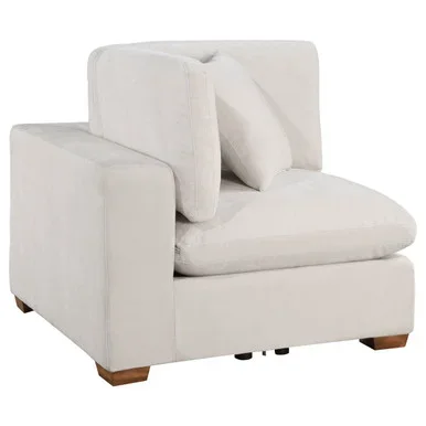 Lakeview Upholstered Corner Chair Ivory / CS-551462