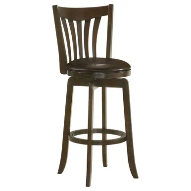 Lambert Wood Pub Height Swivel Bar Chair Dark Cherry / CS-182509