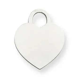 Large Engravable Heart 14k White Gold XWM526/11