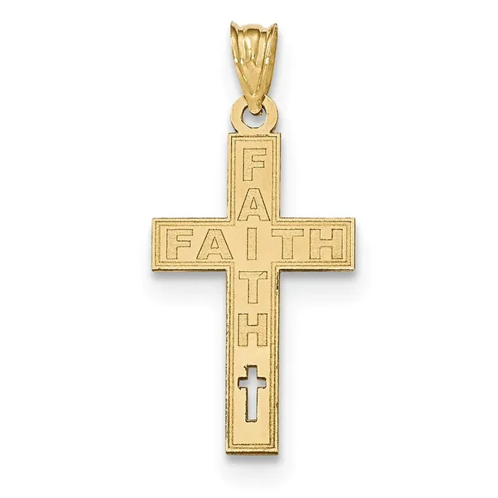 Laser Cut Charm 14k Gold YC1198