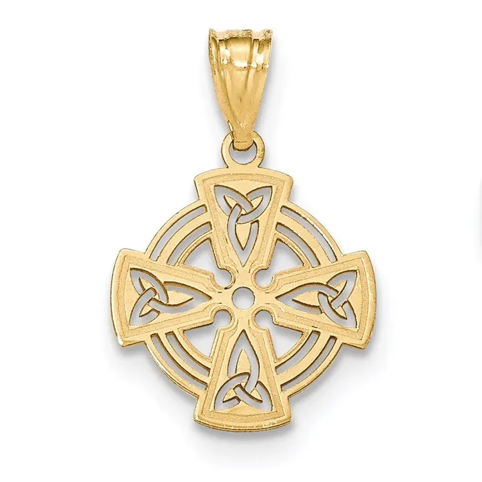 Laser Cut Charm 14k Gold YC1206