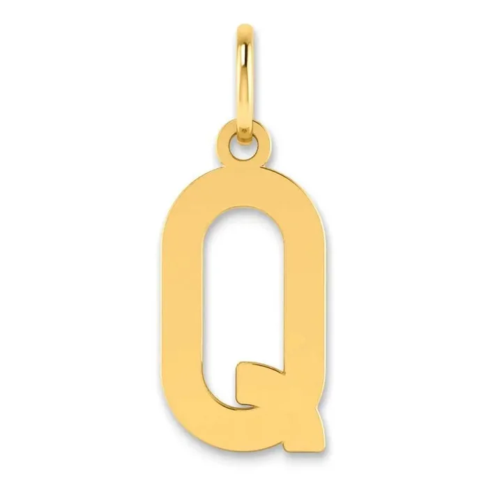Letter Q Initial Pendant 14k Gold XNA1336Y/Q