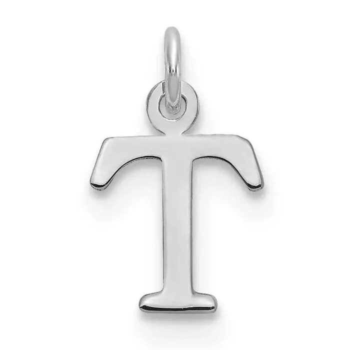 Letter T Initial Charm Sterling Silver Rhodium-Plated XNA1160SS/T