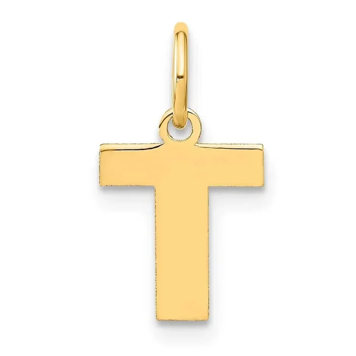 Letter T Initial Pendant 14k Gold XNA1337Y/T
