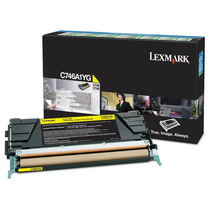 Lexmark™ C746a1yg Return Program Toner, 7,000 Page-Yield, Yellow