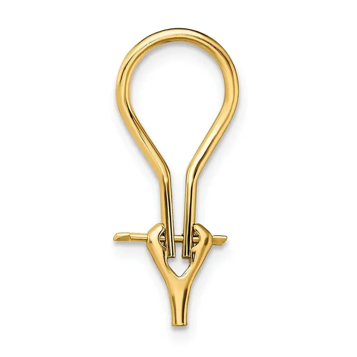 Lightweight Omega Clip Component 14k Yellow Gold YG747