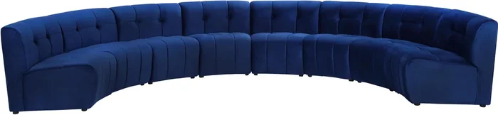 Limitless Navy Velvet 8pc. Modular Sectional