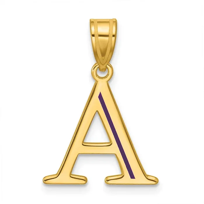 Line Epoxy Initial Pendant 14k Gold XNA1471Y