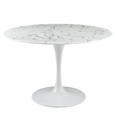 Lippa 48″ Round Faux Marble Dining Table / EEI-1131