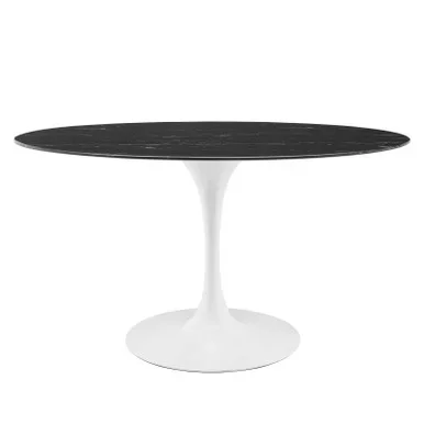 Lippa 54″ Oval Faux Marble Dining Table / EEI-5185