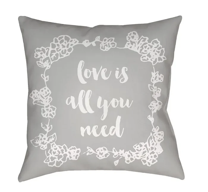 Livabliss – Love All You Need 18″Lx18″W Accent Pillow – QTE044-1818