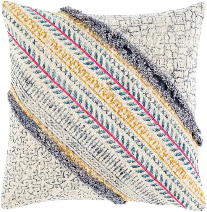 Livabliss – Raja 22″Lx22″W Accent Pillow – With Down Insert – RJA002-2222D